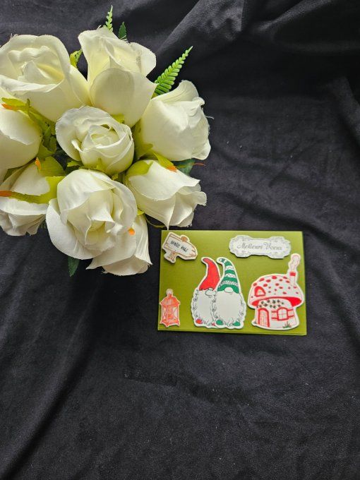Carte de Noël gnomes
