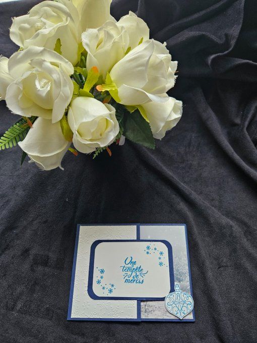 Carte Noël "une tempête de merci"