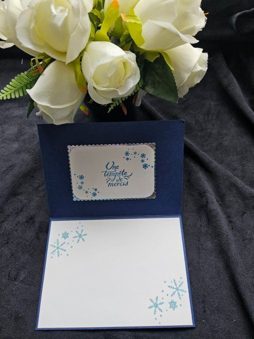 Carte de vœux boule de noël Bleu