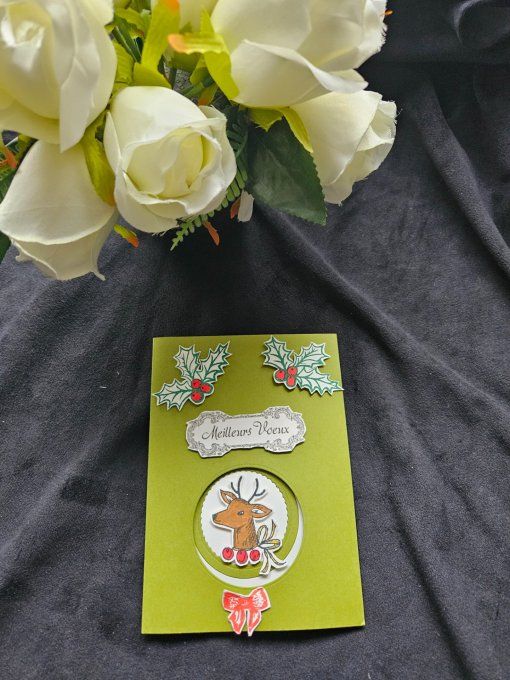 Carte Meilleurs vœux Cerf