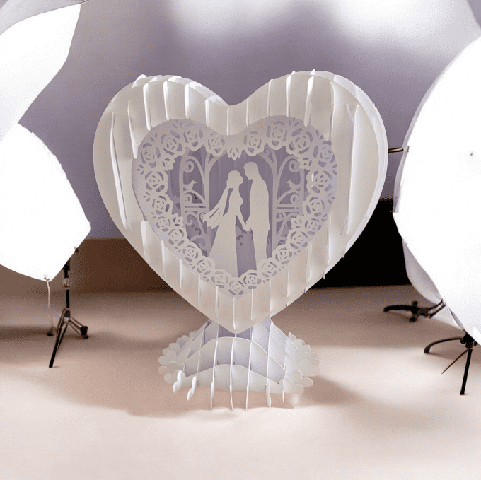 Lanterne cœur amoureux avec led personnalisé