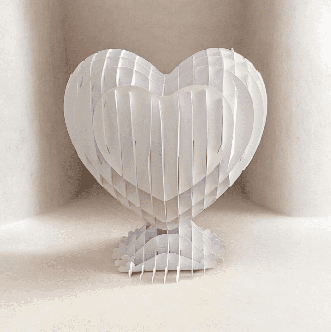 Lanterne cœur amoureux avec led personnalisé. Fait main-