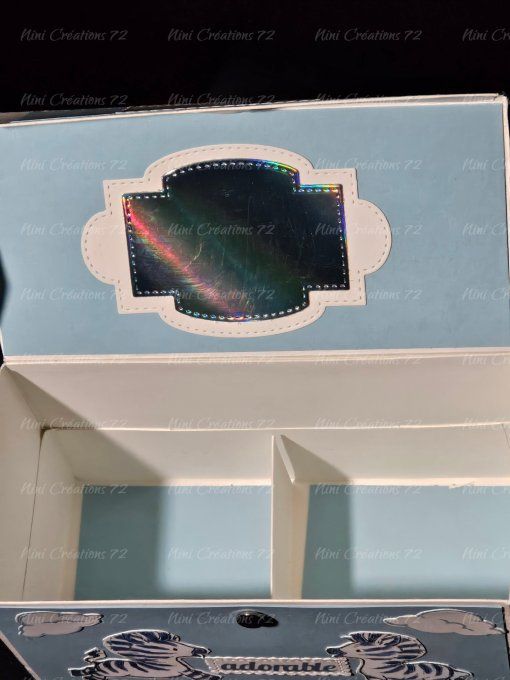 Petite commode Zèbre bleu