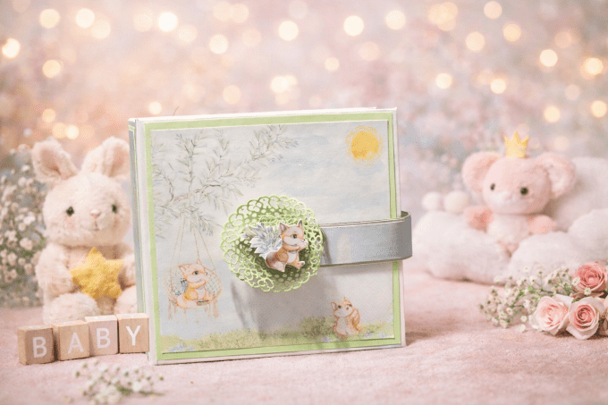 Album bébé Renard personnalisé – fait main naissance