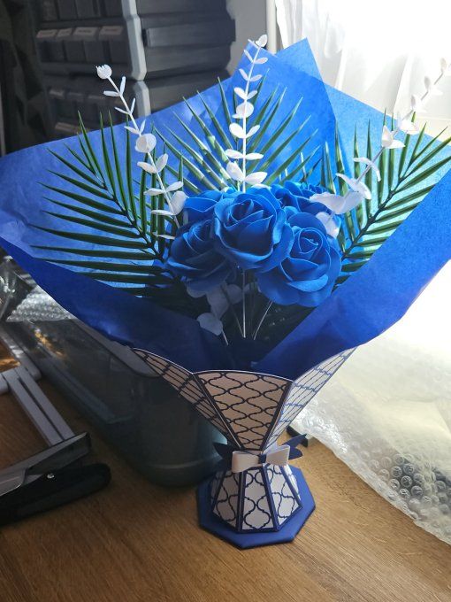 Bouquet de roses bleu