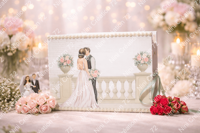 Album Mariage beige & blanc