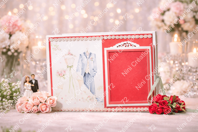 Album Mariage rouge & blanc